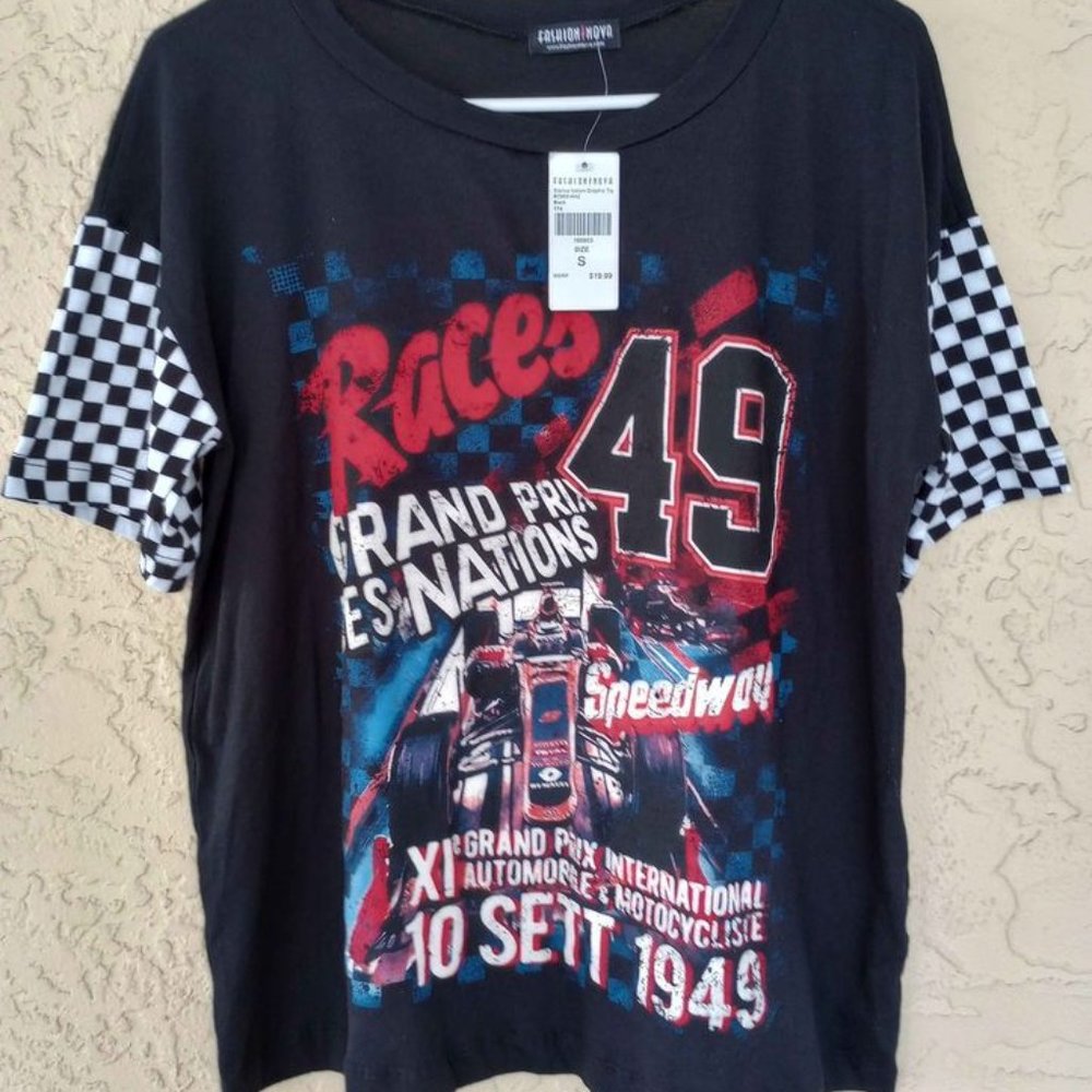 SIZE SMALL, NEW-GRAND PRIX T-SHIRT.
